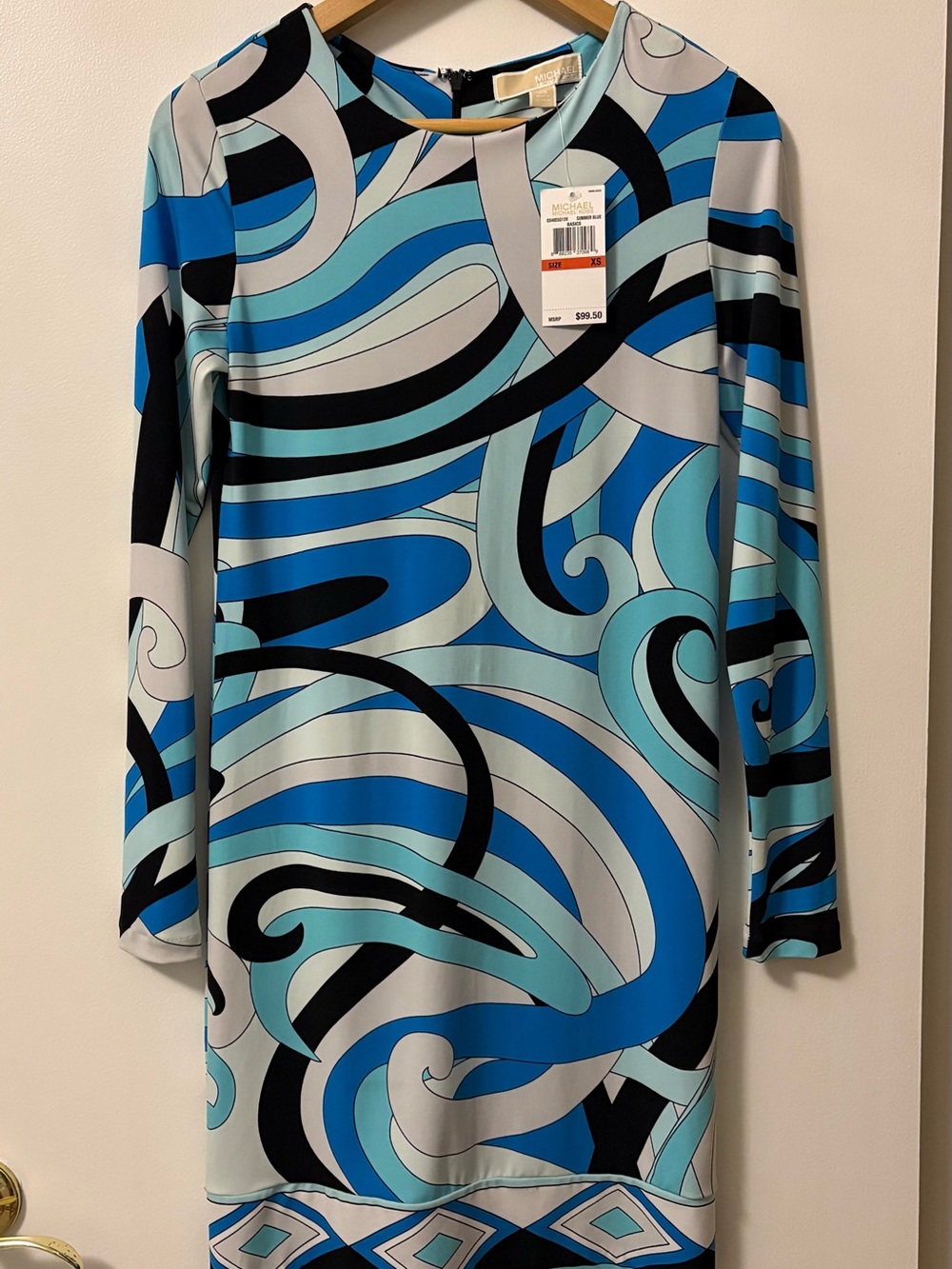 Michael Kors Geometric Swirl Basics Dress NWT Size XS